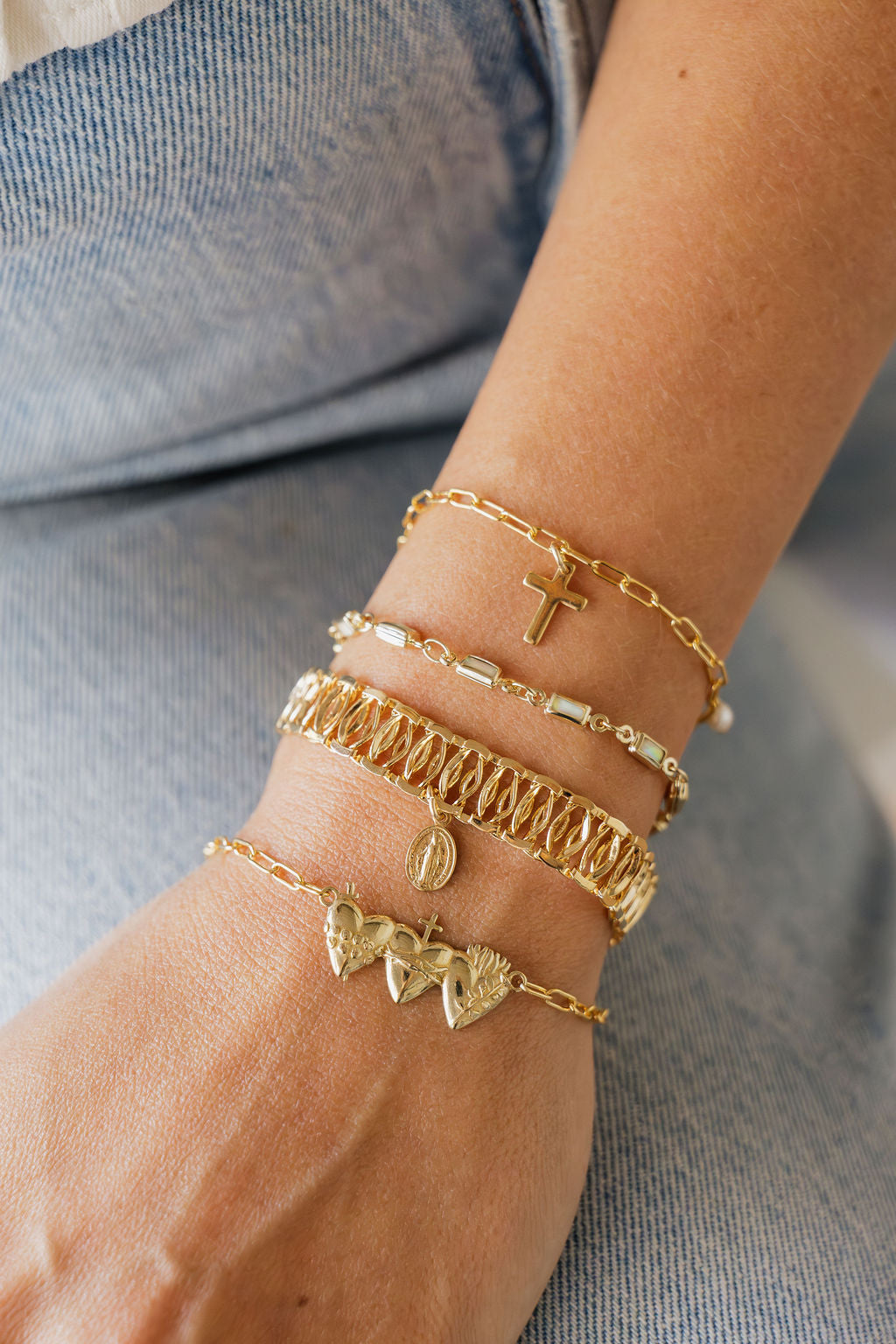 Lace Miraculous Medal Bracelet