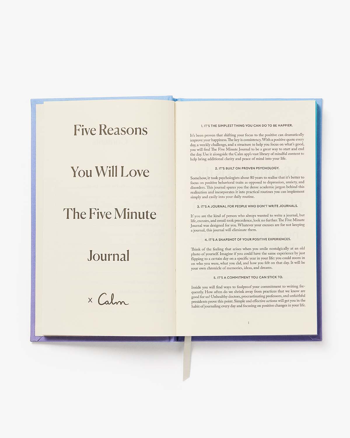 Calm x The Five Minute Journal
